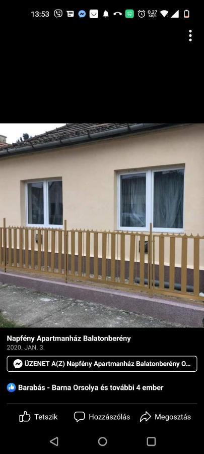 Napfeny Apartmanhaz Balatonberény Exterior foto